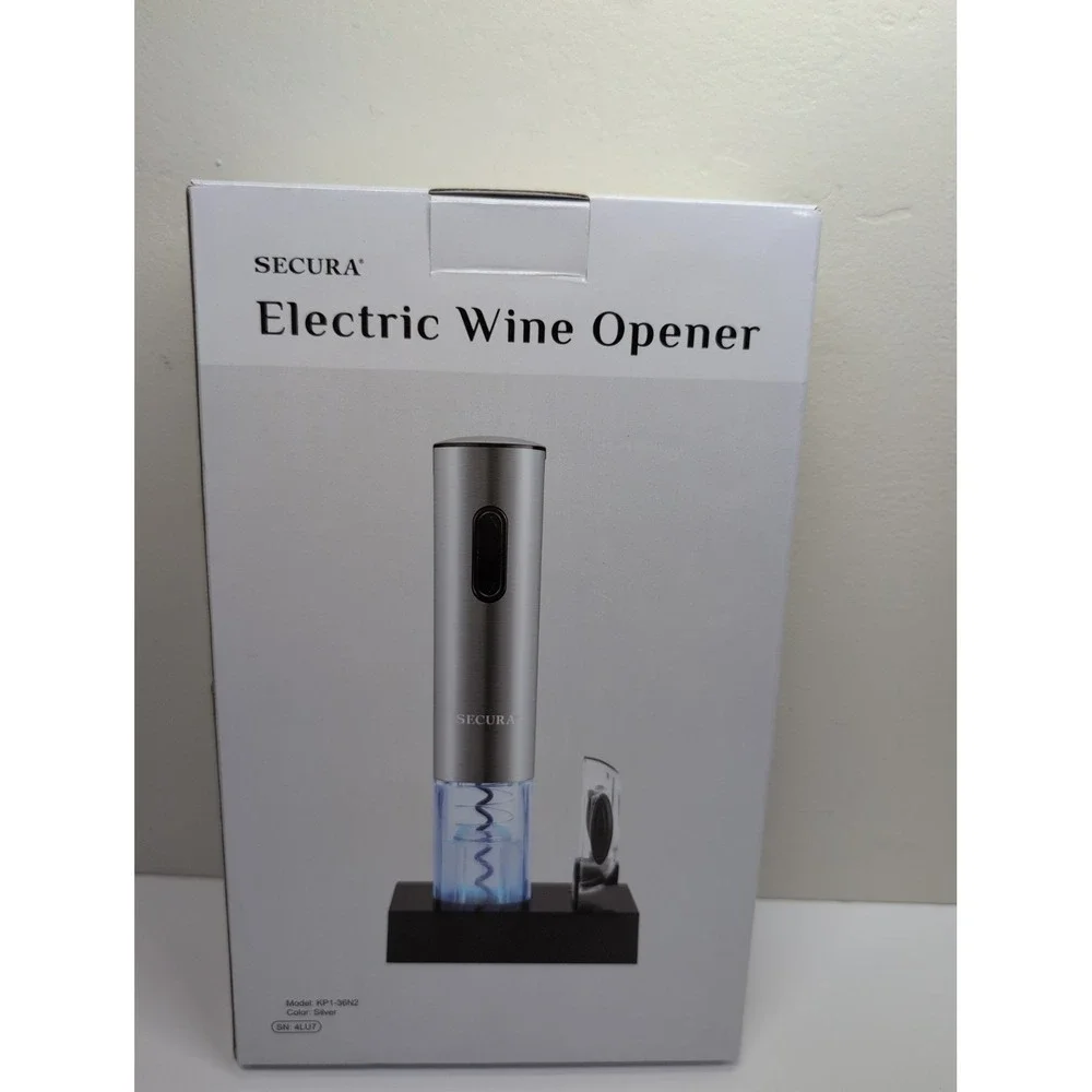 Secura Electric Wine Opener, Automatic Electric Wine Bottle Corkscrew Opener New